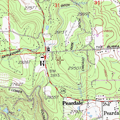 Topographic Map of Cedar Crest, CA