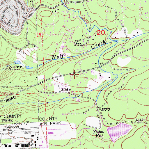Topographic Map of Central School (historical), CA