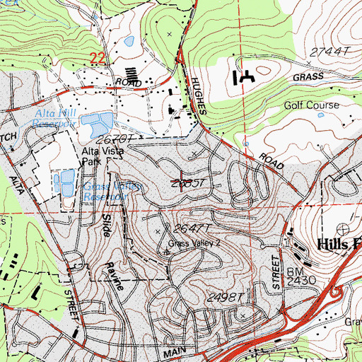 Topographic Map of Cypress Hill, CA