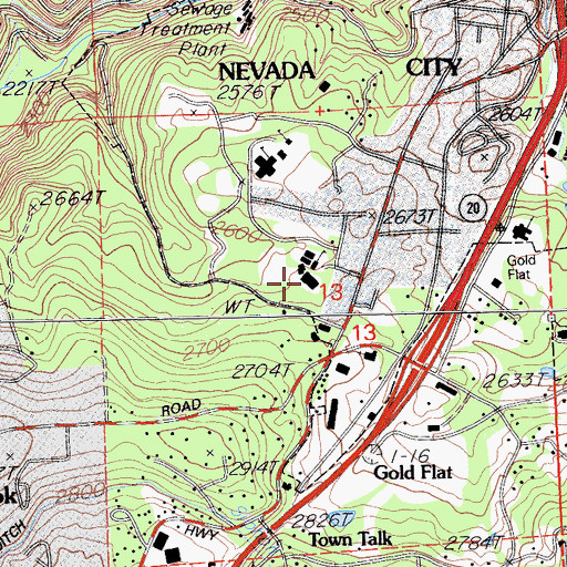 Topographic Map of Deer Creek Elementary School, CA