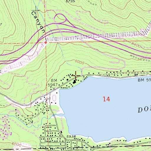 Topographic Map of Donner Lake Village, CA