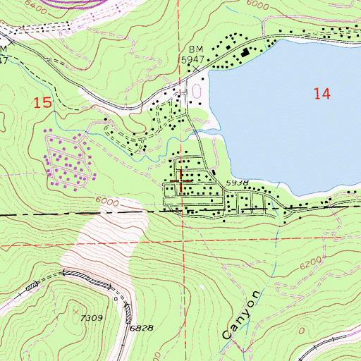 Topographic Map of Donner Woods, CA