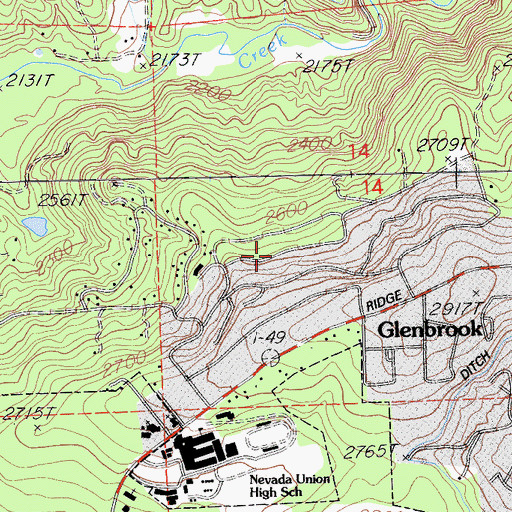 Topographic Map of Echo Ridge Estates, CA