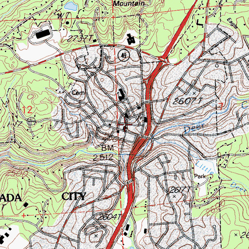 Topographic Map of Firehouse Number 1 Museum, CA