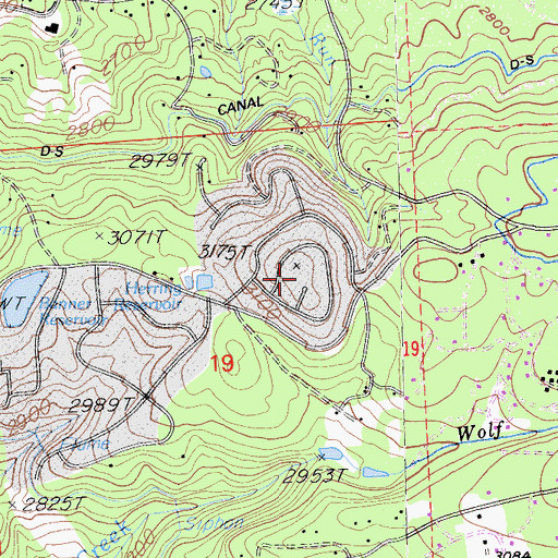 Topographic Map of Forest Knolls, CA