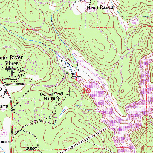 Topographic Map of Greenhorn Picnic Area, CA
