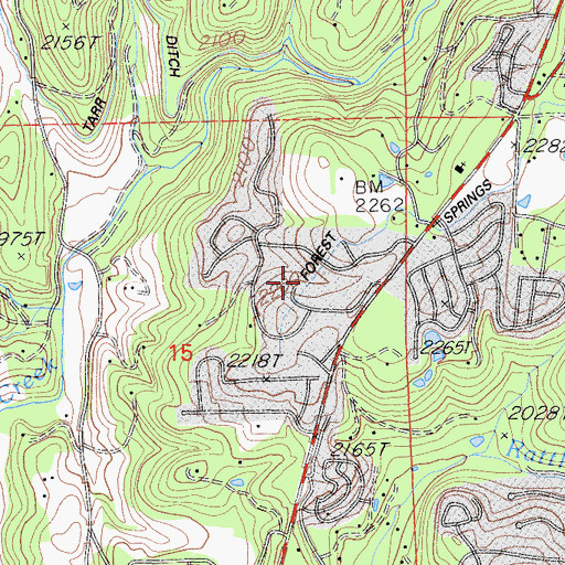 Topographic Map of Kenwood Estates, CA