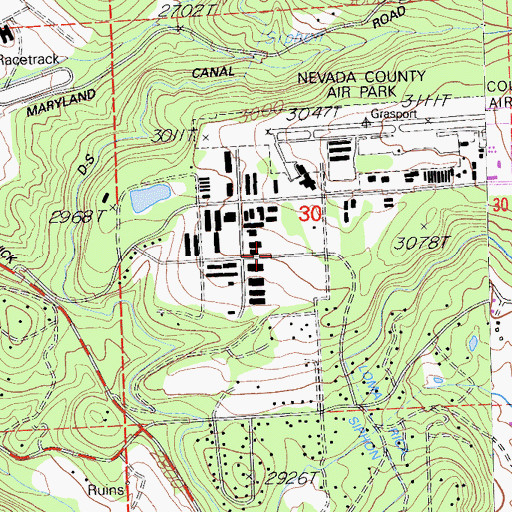 Topographic Map of Loma Rica Industrial Park, CA
