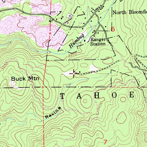Topographic Map of Marten Ranch, CA