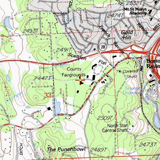 Topographic Map of Nevada County Fairgrounds, CA