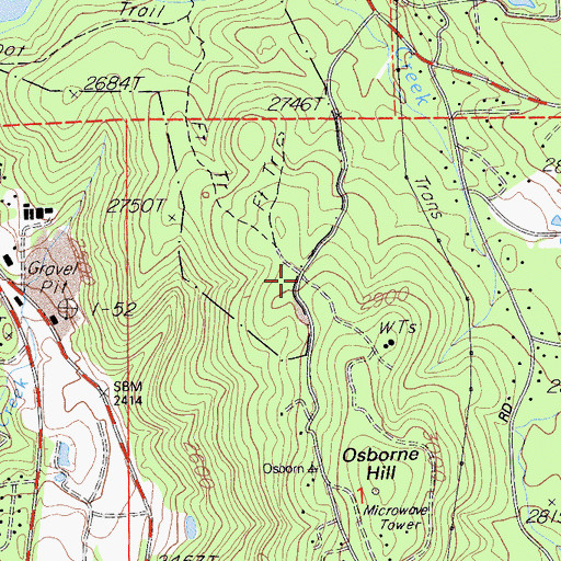 Topographic Map of Ophir Hill Acres, CA