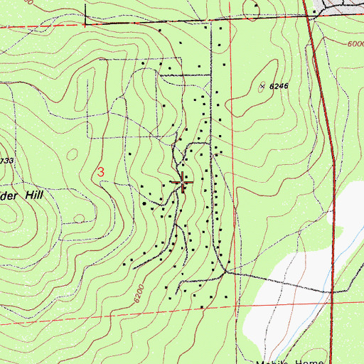 Topographic Map of Prosser Lake Heights, CA