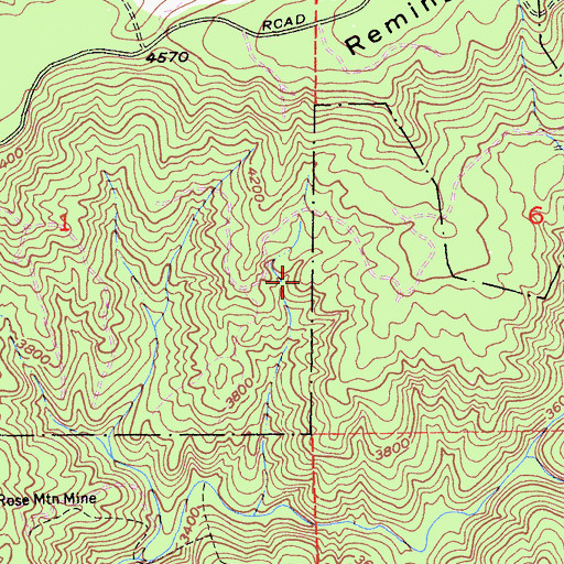 Topographic Map of Remington Hill (historical), CA
