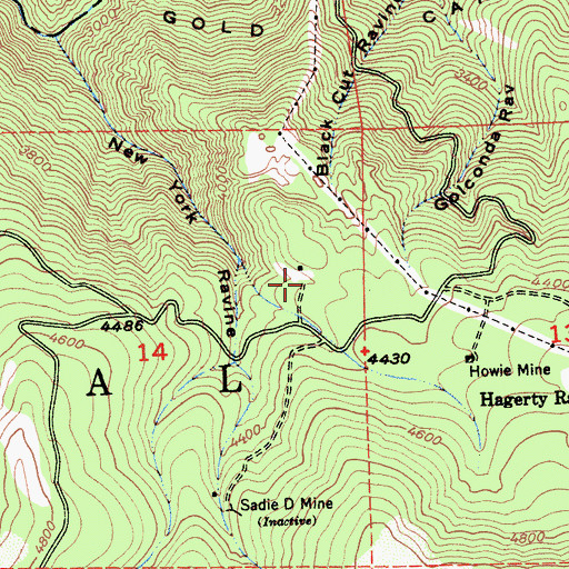 Topographic Map of Snow Point (historical), CA