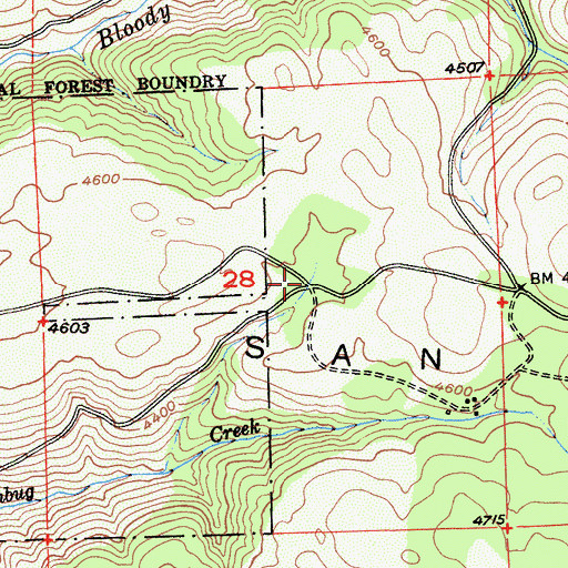 Topographic Map of Snow Tent (historical), CA