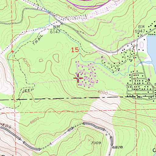 Topographic Map of Weeks Tract, CA