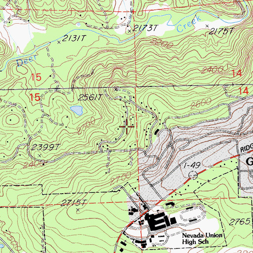 Topographic Map of Echo Ridge Trails, CA