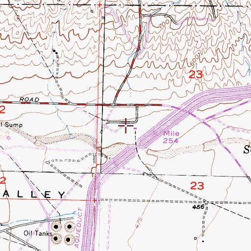 Topographic Map of Compressor Station Number 40 (historical), CA