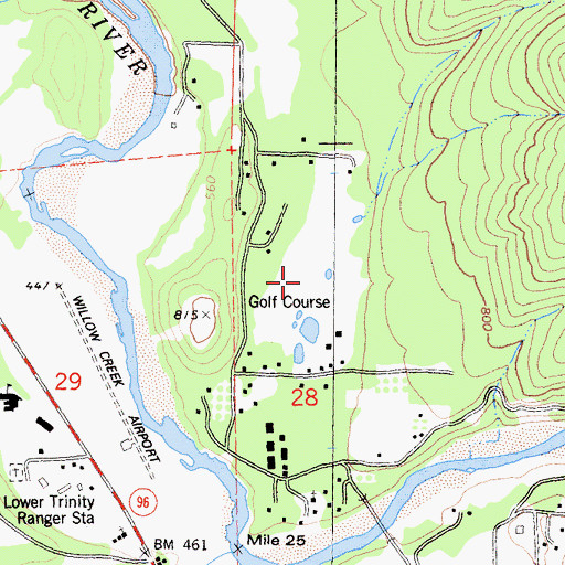 Topographic Map of Bigfoot Golf and Country Club, CA