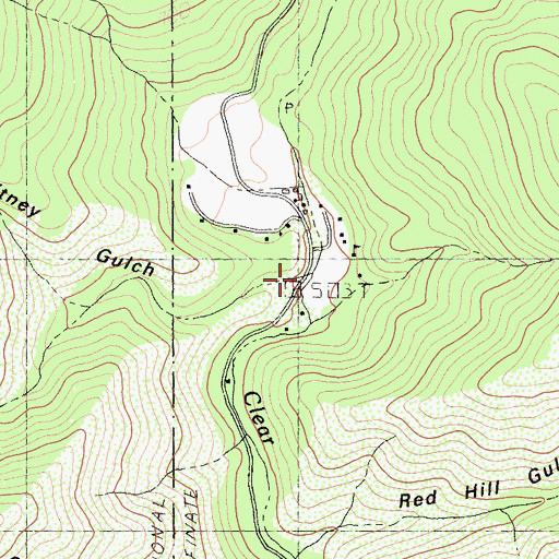 Topographic Map of Whitney Creek, CA