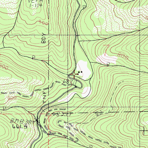 Topographic Map of Dinkles Ranch, CA