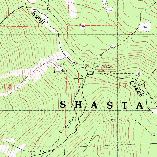 Topographic Map of Granite Canyon, CA