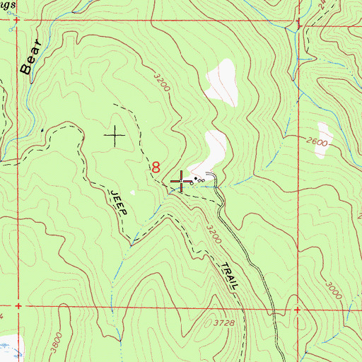 Topographic Map of Gummer Place, CA