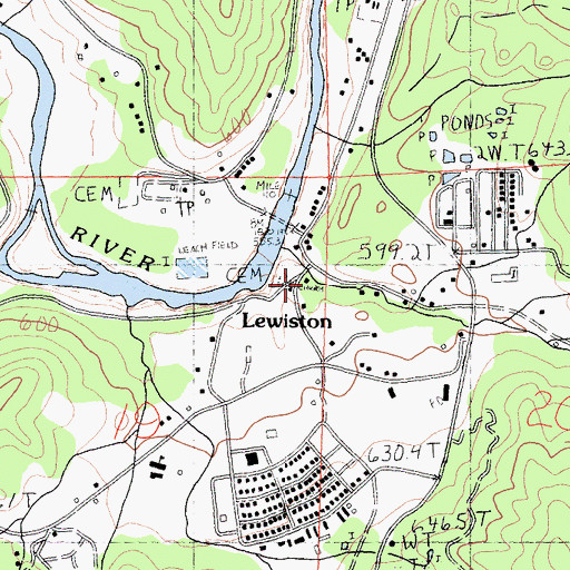 Topographic Map of Old Lewiston School House (historical), CA