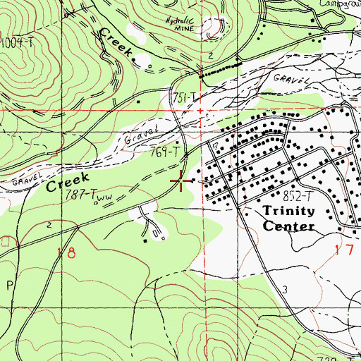 Topographic Map of Trinity Center Elementary School, CA