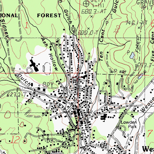 Topographic Map of Trinity Hospital, CA