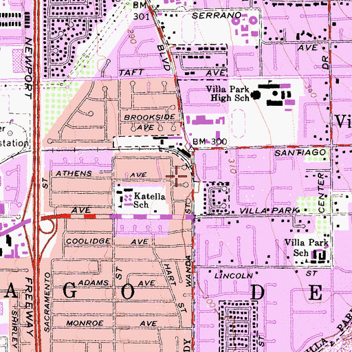 Topographic Map of Wanda (historical), CA
