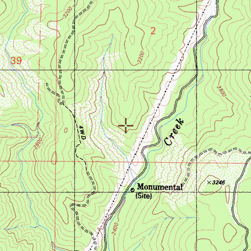 Topographic Map of Continental Mine, CA