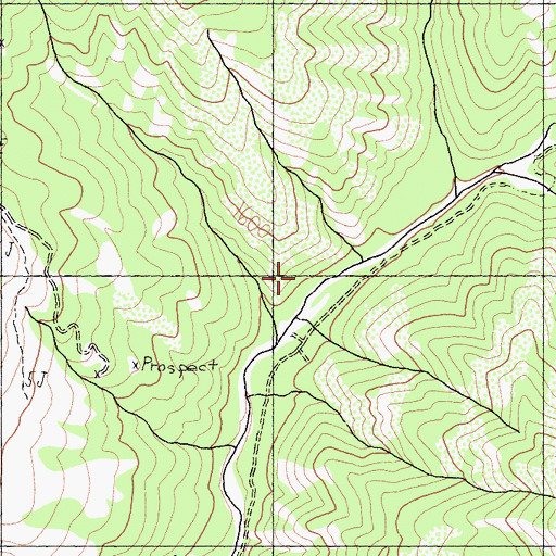 Topographic Map of Diamond Creek Mine, CA