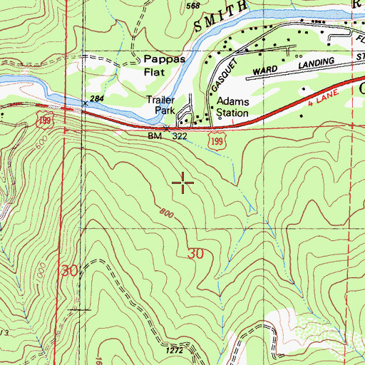 Topographic Map of Fairview Mine, CA