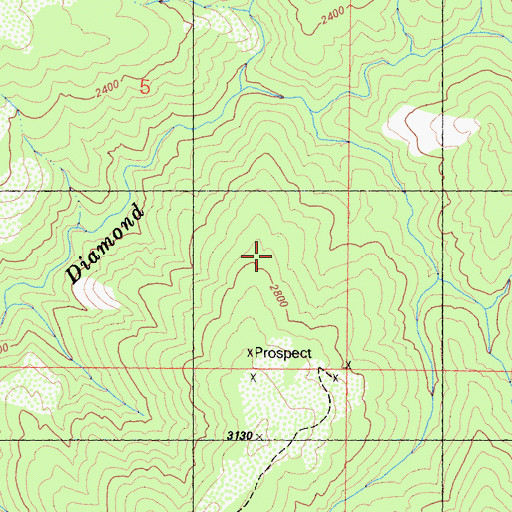 Topographic Map of Richey Mine, CA
