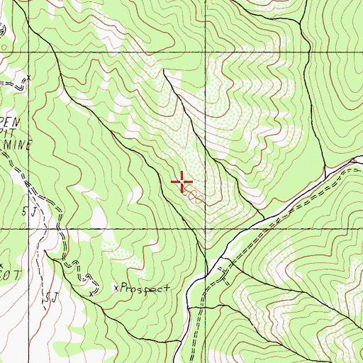 Topographic Map of Sunny Brook Prospect, CA