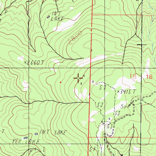 Topographic Map of Tangarene Mine, CA