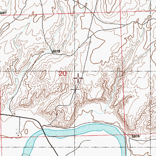 Topographic Map of Trevenen Claims, CO