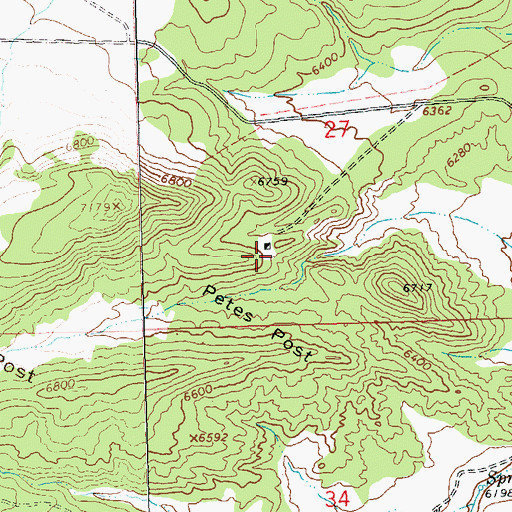 Topographic Map of Little Star Number One Mine, CO