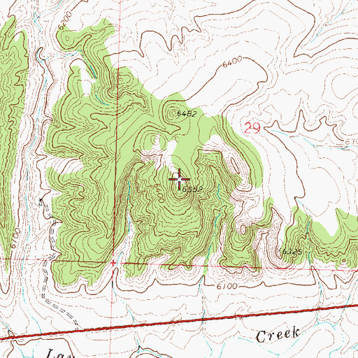 Topographic Map of Buffalo Head Mining Company Claim Number Six, CO