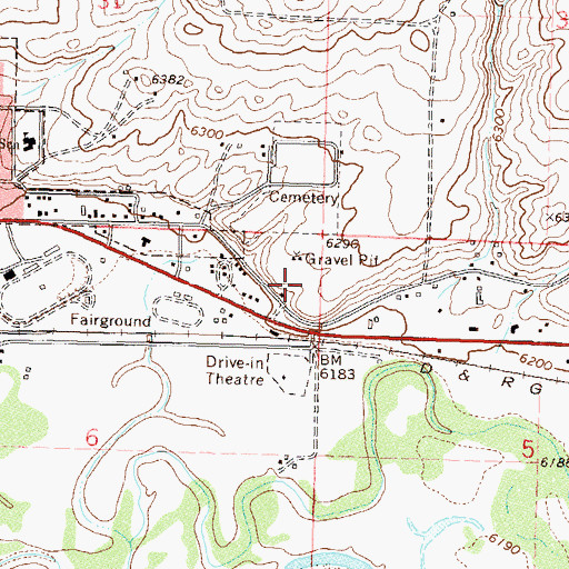 Topographic Map of Grace Pit, CO