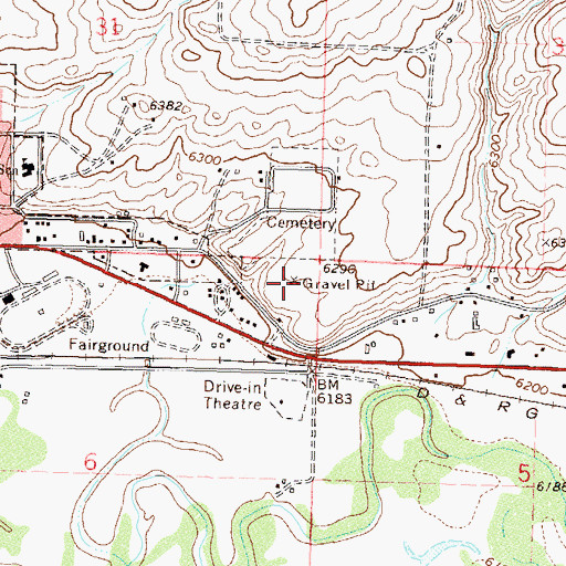 Topographic Map of Moon Pit, CO