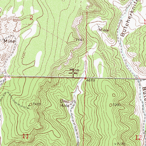 Topographic Map of Black Cat Coal Mine, CO