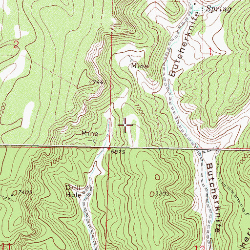 Topographic Map of Dick Jones Mine, CO