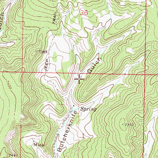 Topographic Map of Dixie Mine, CO
