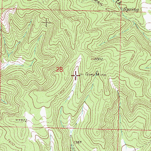 Topographic Map of Grey Mine, CO
