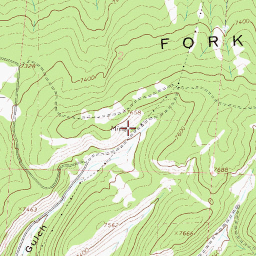 Topographic Map of Brant Mine, CO