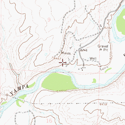 Topographic Map of Mount Evans Mine, CO