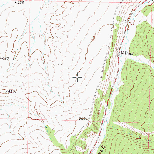 Topographic Map of Babson Mine, CO
