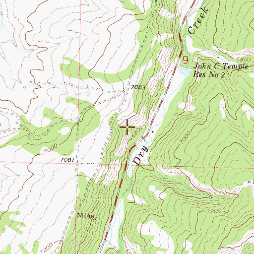 Topographic Map of Bearcat Mine, CO
